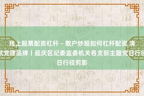 线上股票配资杠杆 - 散户炒股如何杠杆配资 清风护航党建品牌丨延庆区纪委监委机关各支部主题党日行径剪影